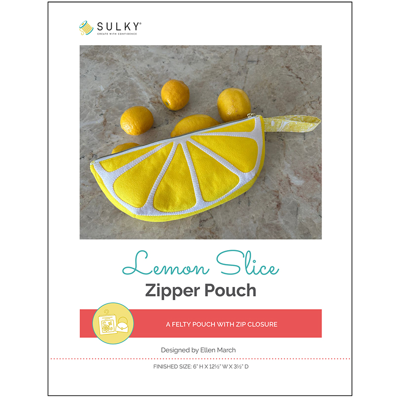 Lemon Slice ZIp Pouch Pattern Cover