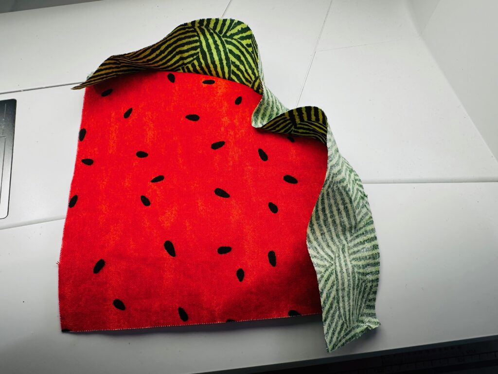 curved piecing for watermelon rind