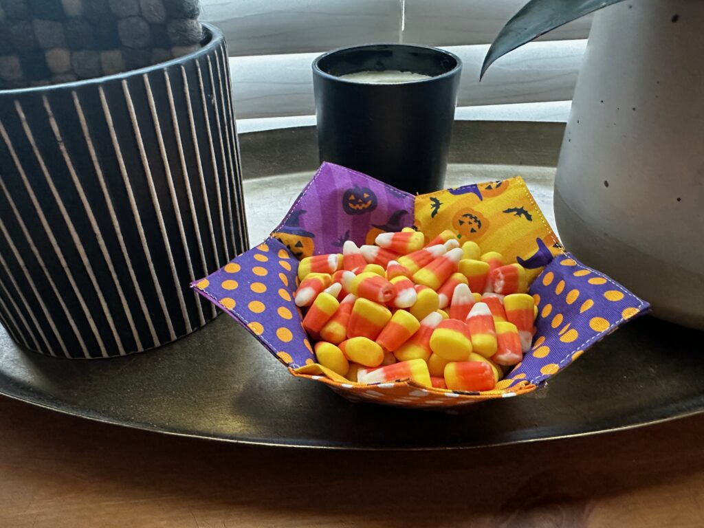 finished EPP bowl with candy corn inside