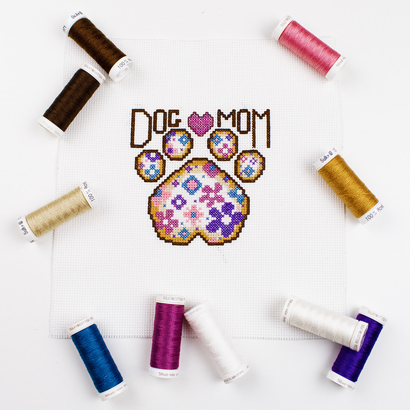 Dog Mom Cross Stitch Palette