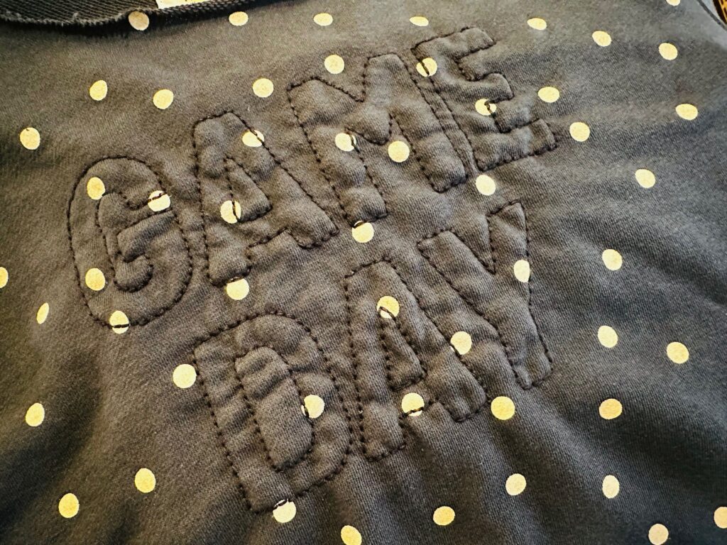 finished sweatshirt stitching