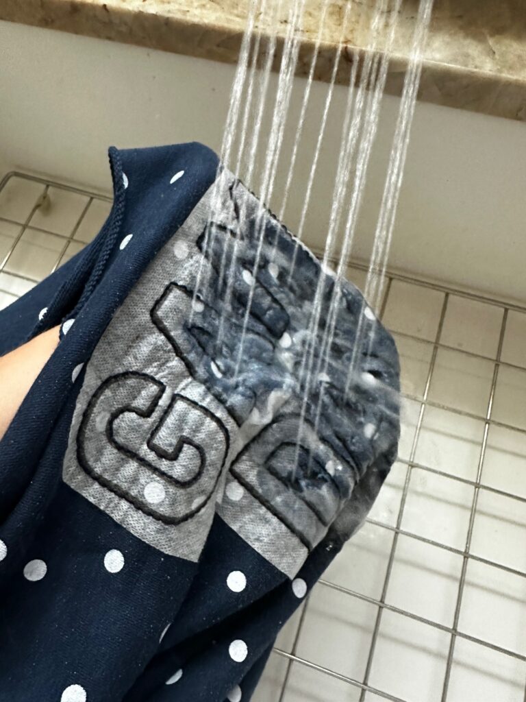 Stick 'n Stitch starting to dissolve on sweatshirt