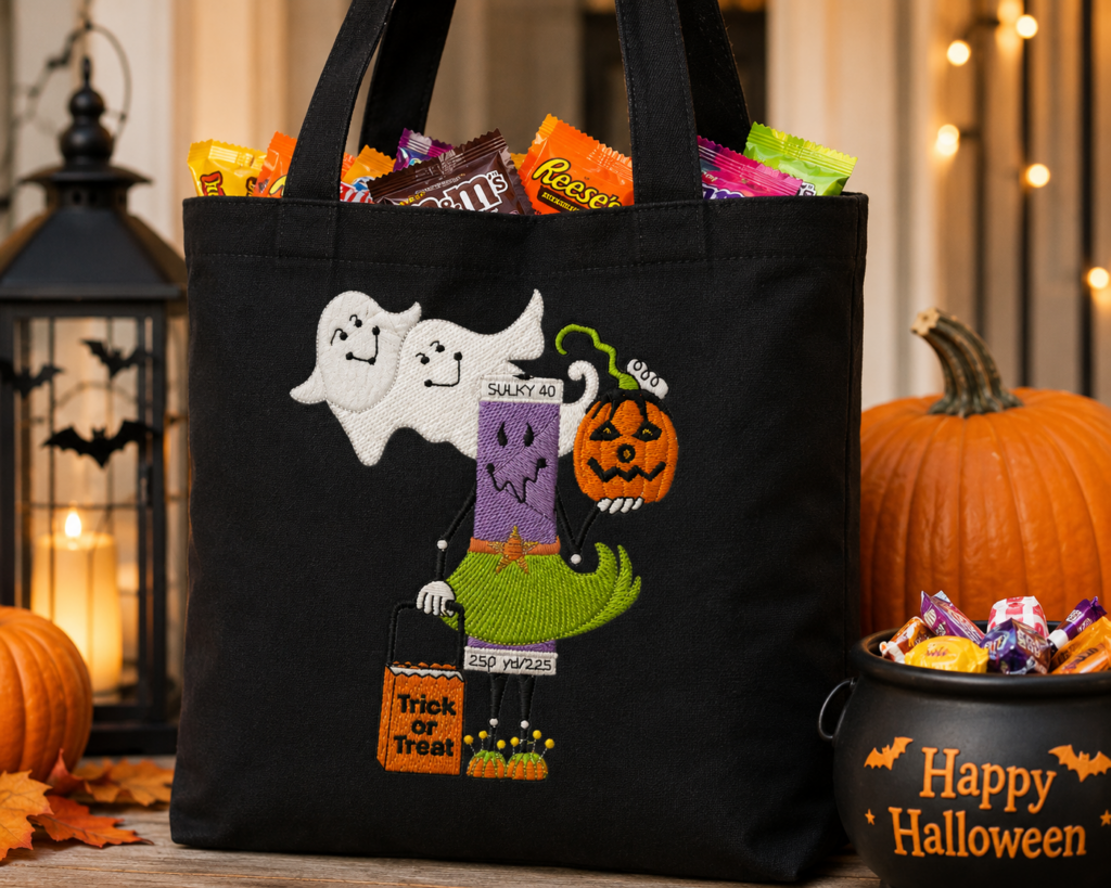 Halloween Spoolie on Tote Bag