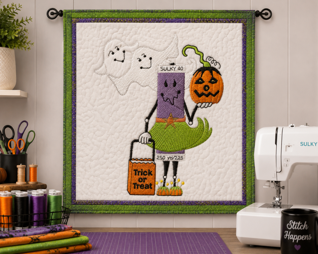 Halloween Spoolie on Wall hanging