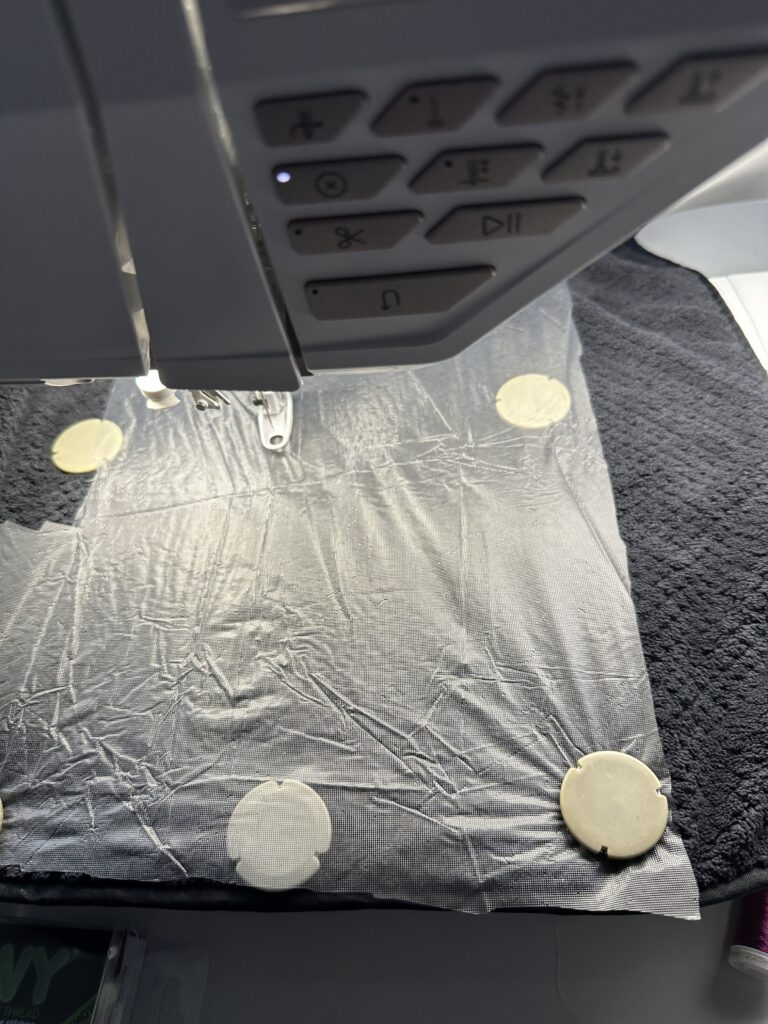 Float Solvy over towel