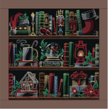 Build a Christmas Bookshelf Scene with Urban Threads + Sulky