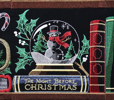 Snow Globe block from Build a Christmas Bookshelf scene