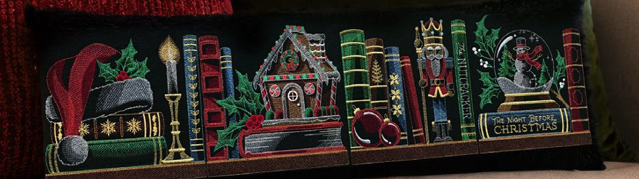 pillow fro build a Christmas Bookshelf pillow